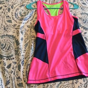 blue and pink tennis tank top